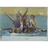 A print of the Sydney Olympics 2000, Coxless four, signed by Matthew Pinsent,