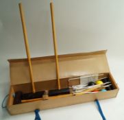 A Townsend croquet set in original case with accompanying rules
