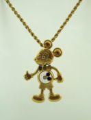 A Chopard Mickey Mouse Happy Diamonds pendant, stamped marks, with a diamond,