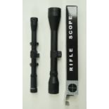 A Richter Optik 4 x 40 rifle scope, together with a new 4 x 20 air rifle scope,