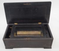 A late 19th century Swiss musical box, by Ami Riven, Geneva, with serial number,