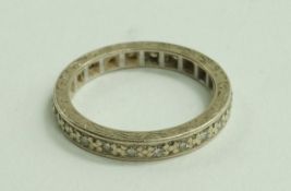 A diamond full eternity ring, set with single cuts, finger size M1/2, 3.