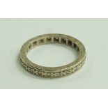 A diamond full eternity ring, set with single cuts, finger size M1/2, 3.