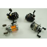 Four various Abu Garcia fishing reels,