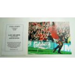 A signed photograph of ex-Manchester United player Lee Shape, 29cm high,