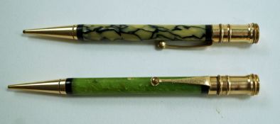 Two Parker 1927 Duofold pencils,