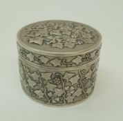 A Chinese export silver box and cover, by Wang Hing,