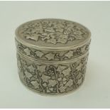 A Chinese export silver box and cover, by Wang Hing,