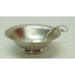 A silver Georg Jensen bowl, designed by Harald Nielsen, number 575C, post 1945 marks,