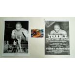 A signed printed photograph of Tim Witherspoon,