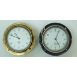 Two Smiths car clocks, each with silvered dial,