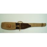 A two tone leather and suede gun slip,
