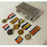 Three War World One medals awarded to 16257 L. Cpl. F.R.