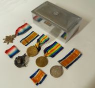 Three War World One medals awarded to 16257 L. Cpl. F.R.