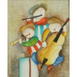 Jose Roybal (1922-1978)
Musicians
Oil on canvas, a pair
Signed lower right
24.5cm x 19.