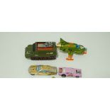 Four Dinky toys, a Shao 2 Ed Strakers car,