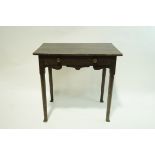 An oak late 18th century side table,