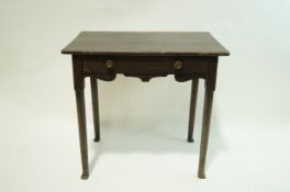 An oak late 18th century side table,