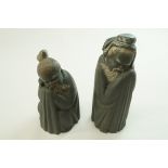 Two Lladro figures of Chinamen sleeping,