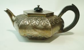 A George III silver teapot, possibly Thomas Holland II, London 1806,