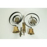 A pair of 19th century brass bells,