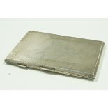 A silver cigarette case, monogrammed and inscribed, 215 g (6.