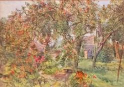 English school, mid 20th century English gardens Watercolours,