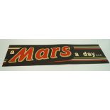 A metal advertising sign "A Mars a day....", 43.