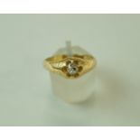 A Victorian single stone diamond ring, Birmingham 1884,