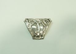 One half of Liberty & Co silver buckle converted to a brooch