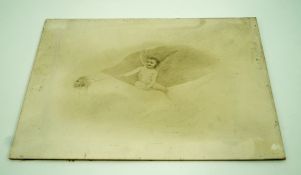Charles Prosper Sainton (1861 - 1914) A fairy teasing a spider Metal point 25.