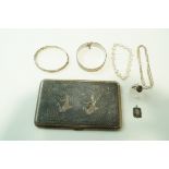 A collection of silver jewellery,