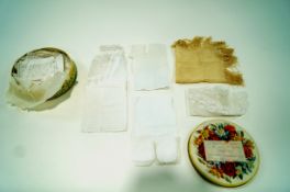 A small quantity of Victorian lace and embroidery,