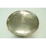 A silver salver, by Charles Stewart Harris & Son, London 1932,