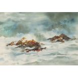 Siddons Stormy seas Watercolour Signed lower right 36cm x 52cm