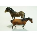 A Beswick figure of a Dartmoor pony, factory marks in black, and paper label, 17.