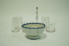 Three 19th century glass finger bowls,