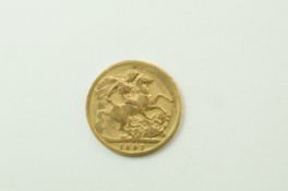 A 1897 full gold sovereign