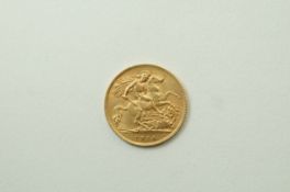 A 1914 gold half sovereign