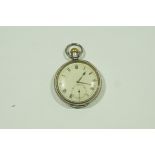 A silver open faced pocket watch, Birmingham 1917,