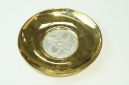 An Ilais Lalaounis Greek silver and gilt metal dish, 20.
