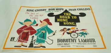 An original 1962 film poster for the Road to Hong Kong, 76cm high,