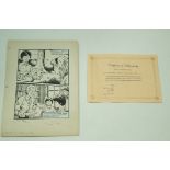 Two illustrations from Enid Blyton Chapter 1 page 4 & 5 by John Cooper together with a Certificate