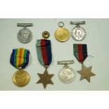 Three World War One medals awarded to R J Bastin RA and W W White RAF,