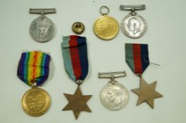 Three World War One medals awarded to R J Bastin RA and W W White RAF,