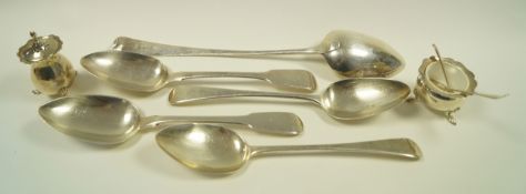 A Georgian silver basting spoon, maker T.W., London 1804, old English pattern, 30.