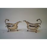 A pair of silver sauce boats, by James Dixon & Sons, Sheffield 1921,