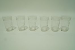 ***WITHDRAWN*** A set of six 19th century water glasses,