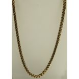 A 9 carat gold chain, of square section V shaped links, 41.