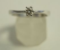 A single stone diamond 18 carat white gold ring, the brilliant cut of approximately 0.
